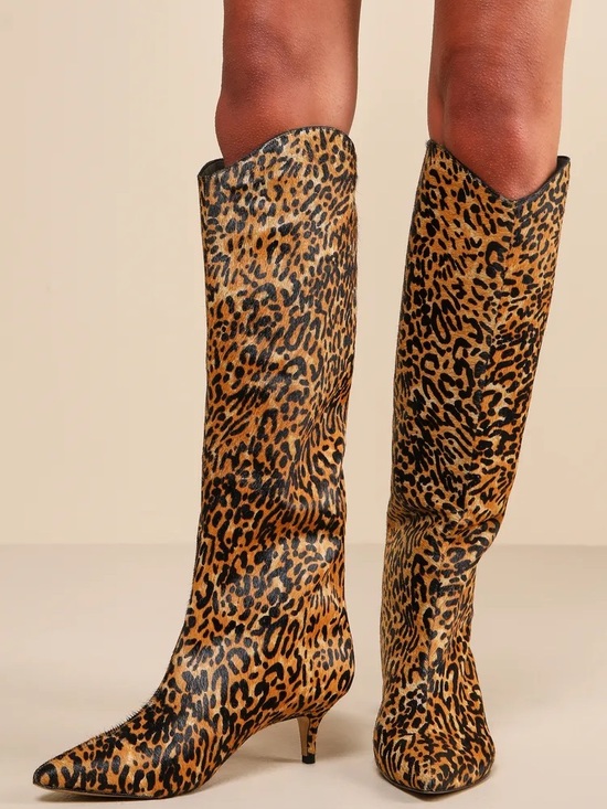 SCHUTZ Shoes - SCHUTZ Maryana Natural Calf Hair Leather Knee-High Boots